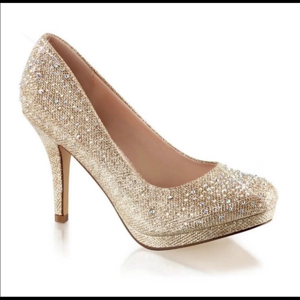 Shimmery Gold Heels